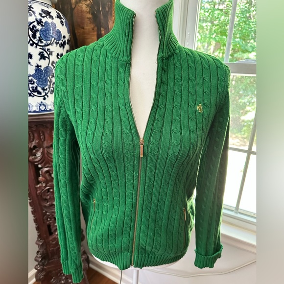 Excellent condition Ralph Lauren Green Cable sweater - Picture 1 of 5